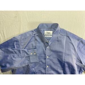 Charles Tyrwhitt Non-Iron Classic Fit Cotton Dress Shirt. Blue, 17.5-34. EUC!!